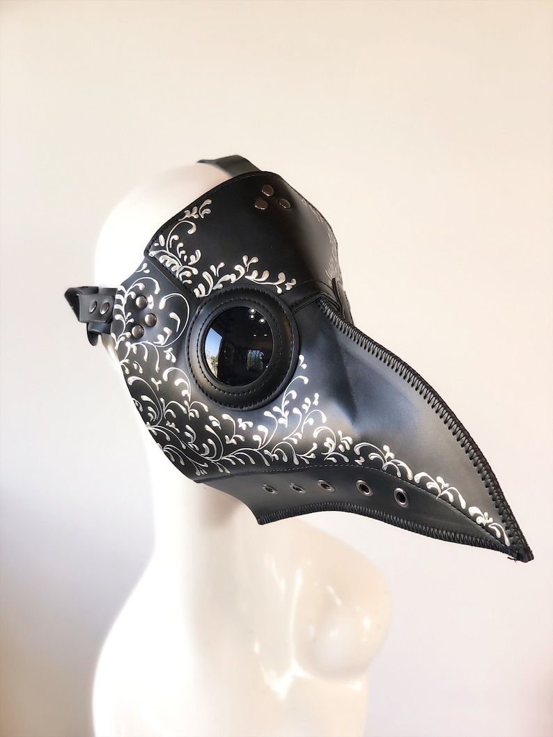 Maska Plague Doctor - Maska COSPLAY - Maska Steampunk - Strój Plague Doctor - Kapelusz Plague Doctor - Maska Plague - Halloween - Bal maskowy zdjęcie 2