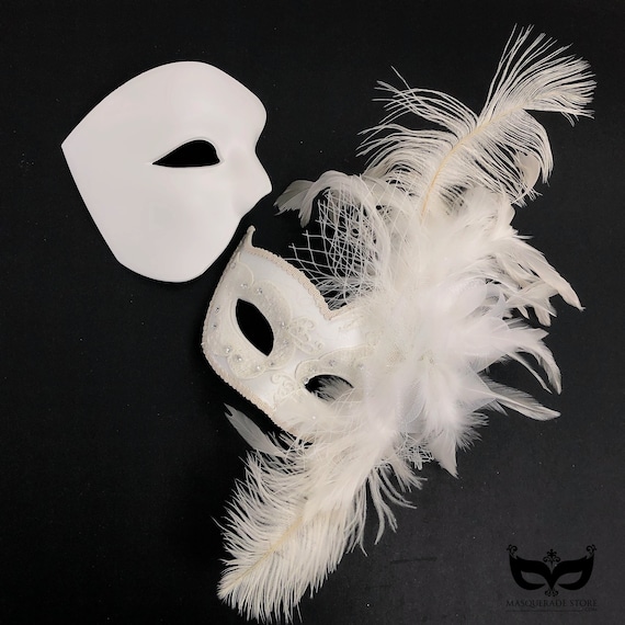 Elegant White Masquerade Mask Wedding Masquerade Mask Women's Face