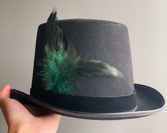 Greenpacha Black Wool Felt Hat with Feather Accent – NWOT Feather Hat Accent - Kaweah – Willow Lane Hat Co main image 2