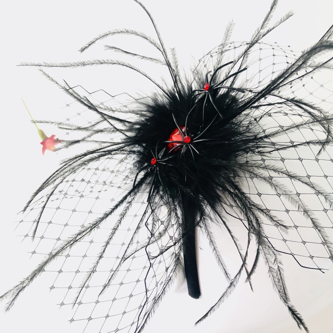 Black Widow Halloween Headpiece Spider Web Headdress  display picture 3