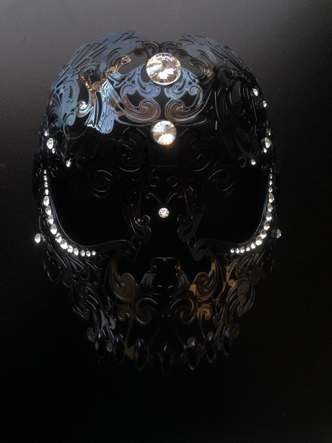 Skull Masquerade Mask Men Red Skull Mask Halloween Mens Etsy