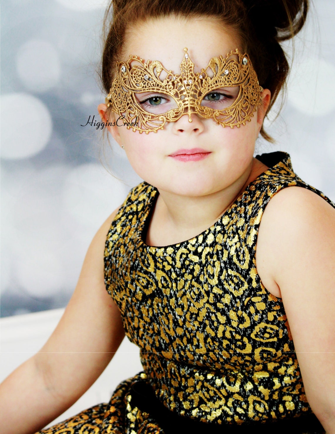 Gold girls Mask Children's Masquerade Mask girl's Etsy