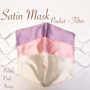 BULK face MASKS SALE ivory face mask wedding masks Bride and bridesmaid masks satin masks ivory face masks