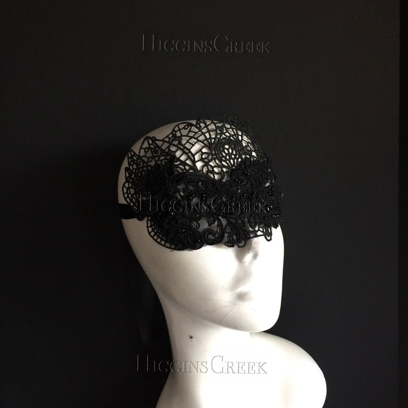 Black Masquerade Mask Lace Mask for Women Halloween Black | Etsy