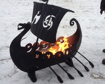 Viking ship Fire pit