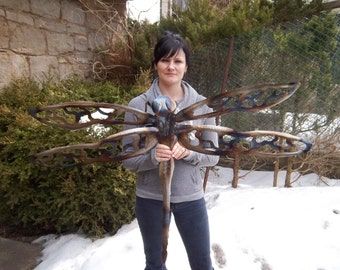 4 Foot Giant metal Dragonfly