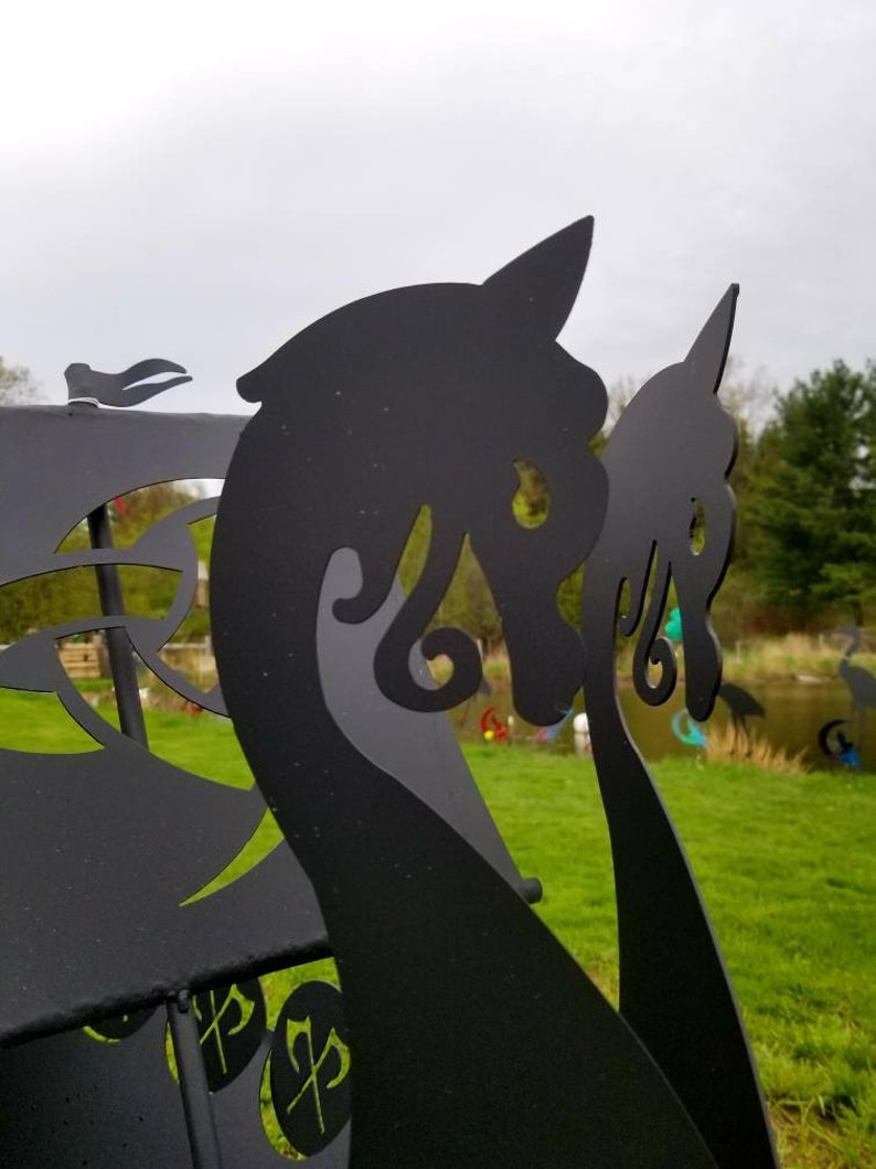 ImagineMetalArt Viking Ship Fire Pit - Thumbnail 4