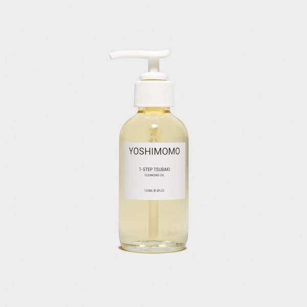 1-Step Tsubaki Cleansing Oil. Facial Oil Cleanser with Organic Camellia Oil. Vegan, 100% Natural Skincare by Yoshimomo Botanique.