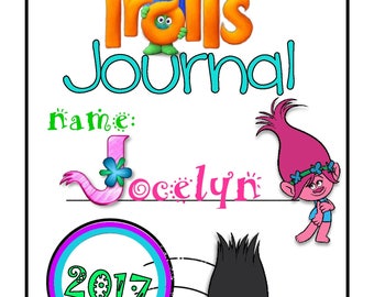 Trolls Summer Guided Journal/ Vacation Journal/Children's Summer Journal/ summer passport/ kids summer vacation journal- INSTANT DOWNLOAD