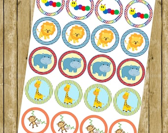 Baby Einstein themed Cupcake Toppers / Party Tags INSTANT DOWNLOAD Printable