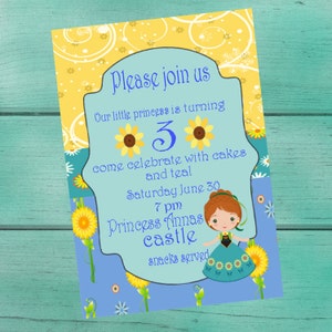 Frozen Fever Themed Customized Digital Invitation with or without Child Photo