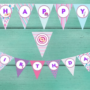 Doc McStuffins Happy Birthday Party Banner- INSTANT Digital Download