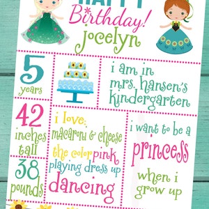 Frozen Party Customized Kristoff Chalkboard Birthday Sign/ Back to School/Last Day of School/First Day of School/ Baby Shower/ Photo Prop image 4