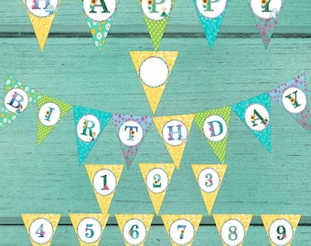 Frozen Fever Happy Birthday Party Banner- INSTANT Digital Download