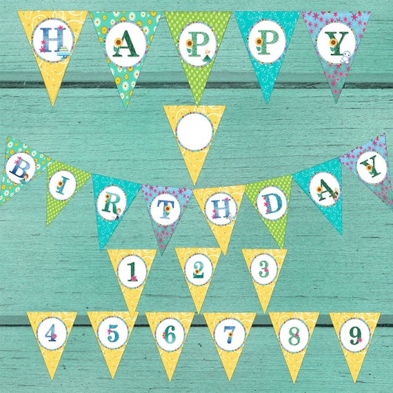 Frozen Fever Happy Birthday Party Banner- INSTANT Digital Download Il_570xn