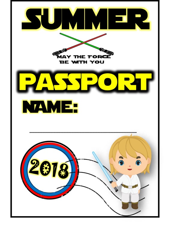 Star Wars Summer Guided Journal/ Vacation Journal/Children's Summer Journal/ summer passport/ kids summer vacation journal Il_570xn