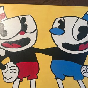 Cup head & Mugman *Original Painting* 16x20
