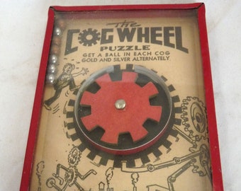 Antique Cogwheel Puzzle toy Dexterity Game children vintage