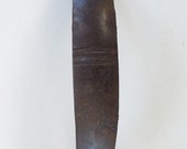 Door handle primitive wrought iron heart forged antique 18th Century Early American hardware