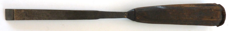 Wood working chisel antique hand forged tool TC heavy wood steel carpentry crafts carving