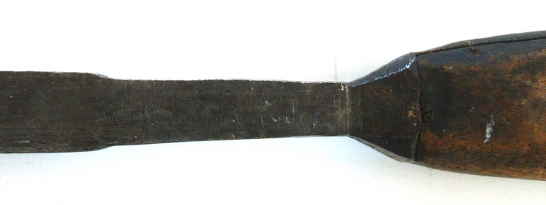Wood working chisel antique hand forged tool TC heavy wood steel carpentry crafts carving