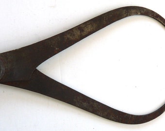 Antique primitive caliper tool steel vintageleather working crafts metal working woodworking