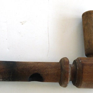 antique primitive wooden barrel bung faucet spigot wine cider image 2