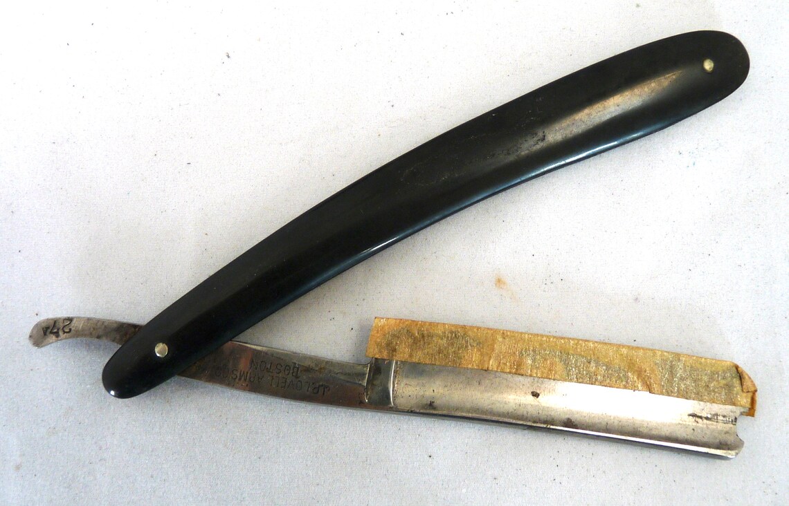 Antique J P Lovell Arms Co Boston Straight Razor No 27A Bakelite