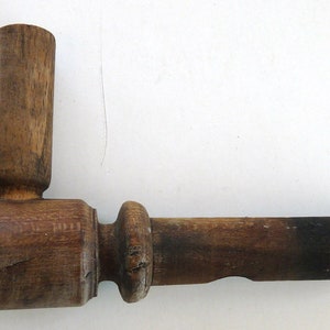 antique primitive wooden barrel bung faucet spigot wine cider image 1