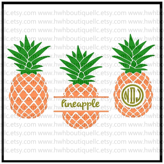 Download Pineapple Monogram Svg Dfx Cut Files Split Monogram Etsy