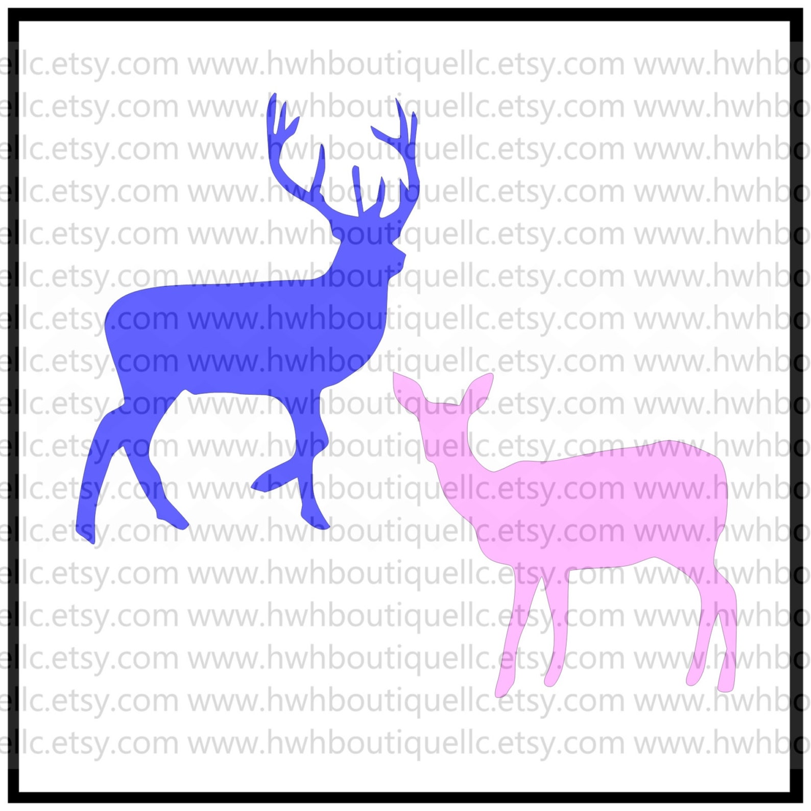 Buck and Doe SVG /DFX Cut Files Cutting Machine Files | Etsy