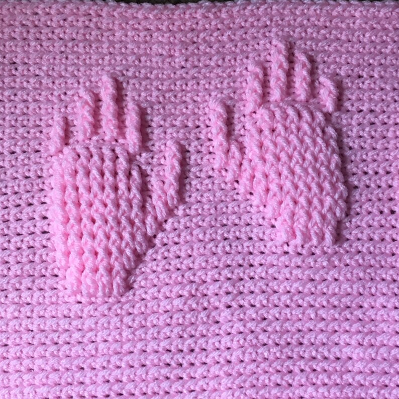 Baby Handprints Blanket Etsy