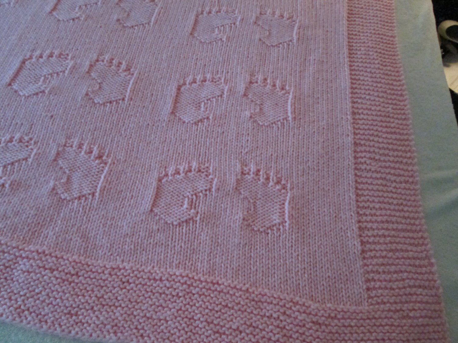Baby Footprints Afghan knit Pattern Etsy UK