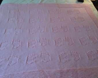 Baby Footprints Afghan (Knit) pattern