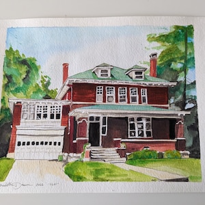 Custom House Portrait, House Illustration, New Home Realtor Gifts