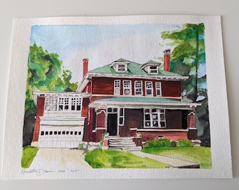 Custom House Portrait, House Illustration, New Home Realtor Gifts