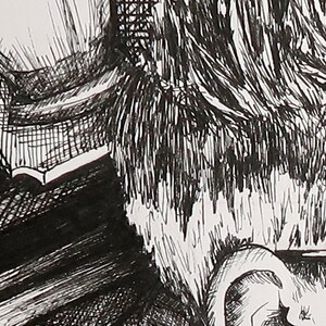 Custom Pen and Ink Portrait, Portrait Drawing, Drawing Portraits, Pen and Ink Art, Black and White Drawing, Wedding Portraits image 5