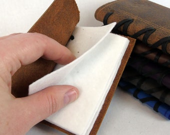 Leather Needle Case: Handmade Needle Book, Personalized Sewing Gift