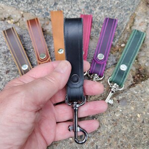 Personalized Leather Keyring Clip: Handmade Belt Loop Trigger Hook