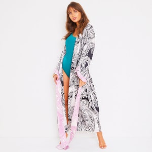 Kitten Beachwear Charmeuse Maxi Kimono