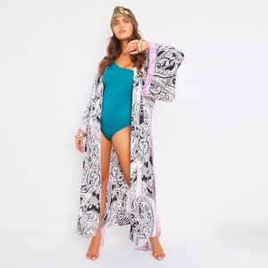 Kitten Beachwear Charmeuse Maxi Kimono