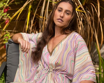 Selina Candy Stripe Kaftan