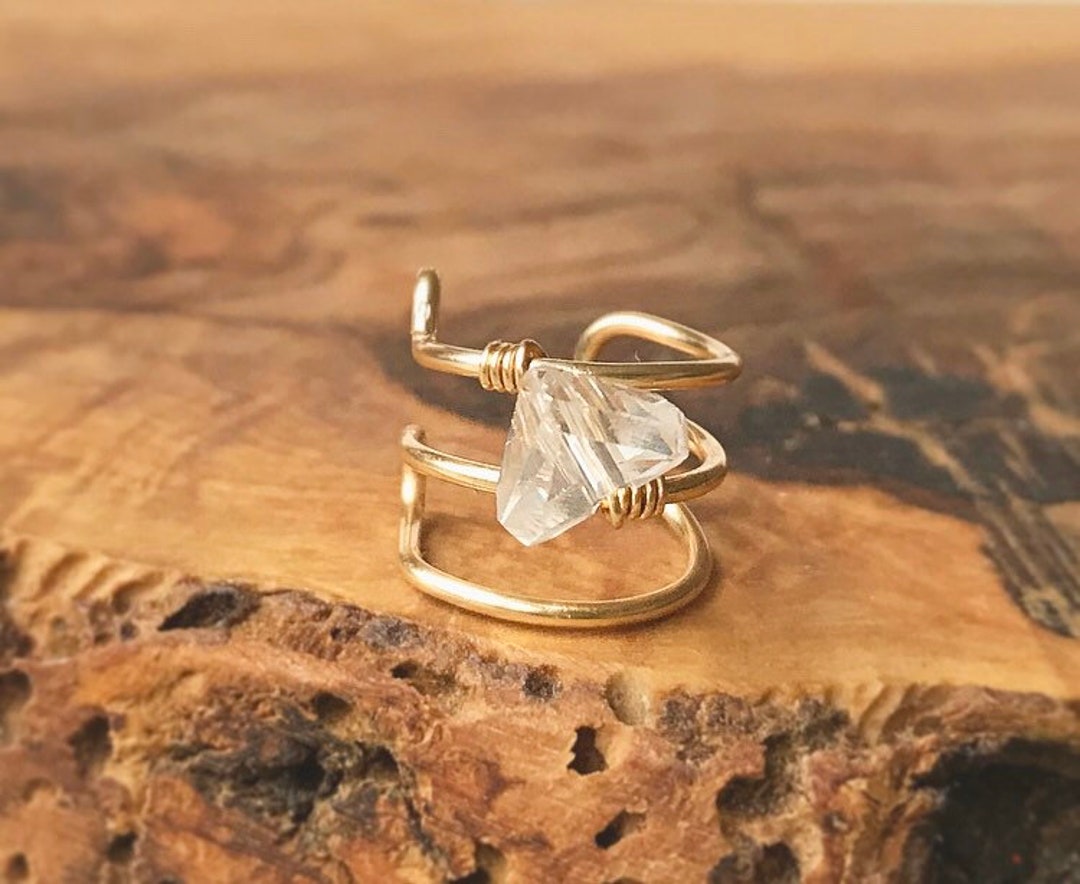 Ear Cuffear Cuffs No Piercingear Wrapfaux Herkimer Diamond Earrings