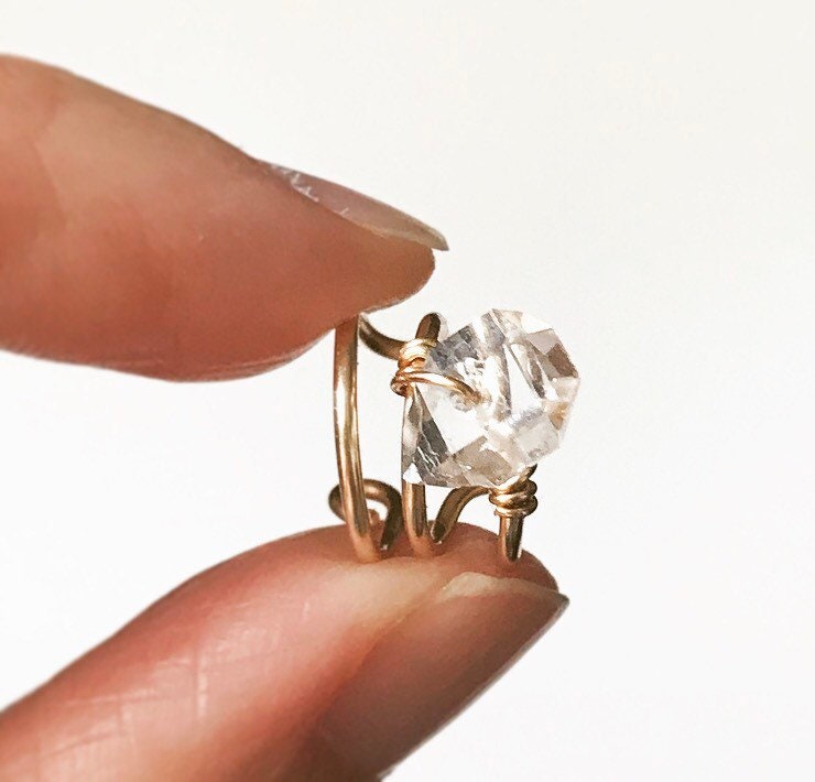 Ear cuffEar Cuffs No PiercingEar WrapFaux Herkimer Diamond Etsy