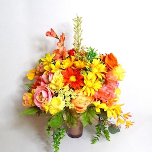 Silk Floral Centerpiece, Home Decor, Silk Floral Arrangement, Floral Decor, Table Centerpiece, Silk Floral, Gift, Housewarming, Silk Flowers