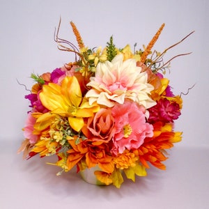Fall Floral Arrangement, Fall Table Centerpiece, Fall Centerpiece, Autumn Centerpiece, Thanksgiving Floral, Fall Silk Floral Arrangement