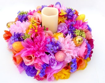 Easter Floral Table Arrangement, Spring Silk Floral Centerpiece, Floral Arrangement, Spring Floral Decor, Spring Floral Centerpiece, Easter