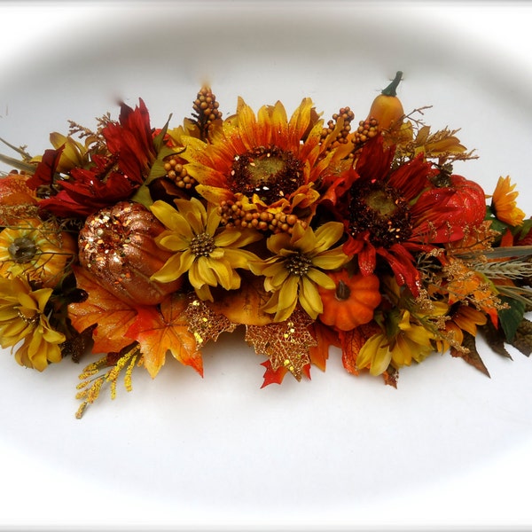 Fall Centerpiece, Dining Table Centerpiece, Autumn Centerpiece, Thanksgiving Arrangement, Thanksgiving Dinning Table Floral