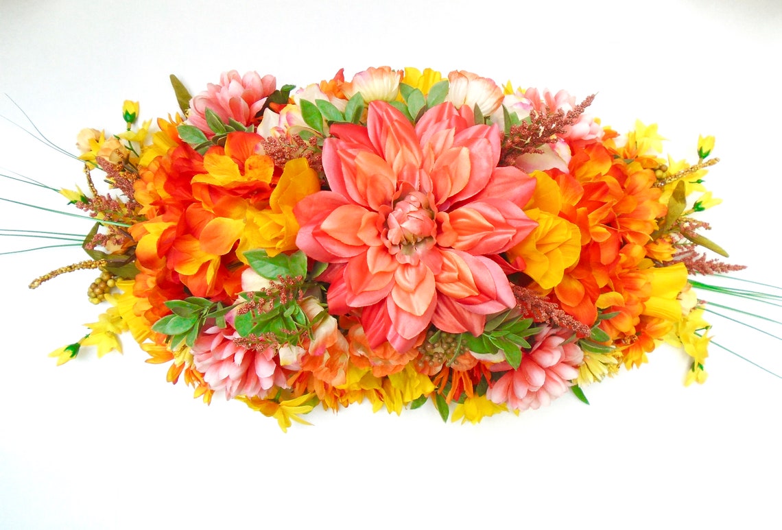 Floral Centerpiece Dining Table Centerpiece Summer Etsy