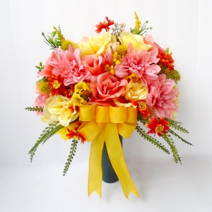 Spring Cemetery Arrangement, Cemetery Cone, Graveside Flowers, Mother&#39;s Day Flowers, Funeral Flowers, Memorial Flowers, Easter Cemetery, RIP